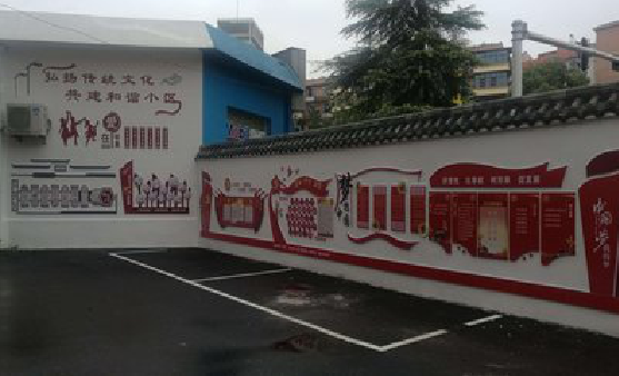 涡阳社区文化墙的创意设计。