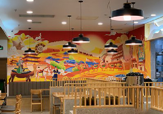 涡阳商业空间彩绘介绍。