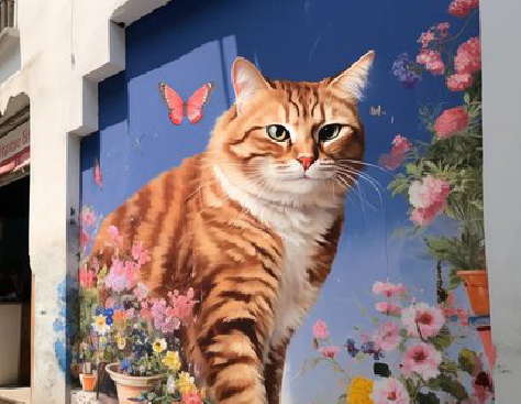 涡阳自己绘制有个性的手绘墙