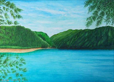 涡阳在墙绘中，如何绘画绿水青山？