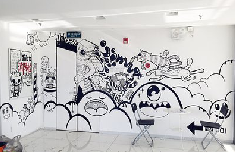 涡阳手绘墙并非传统涂鸦。